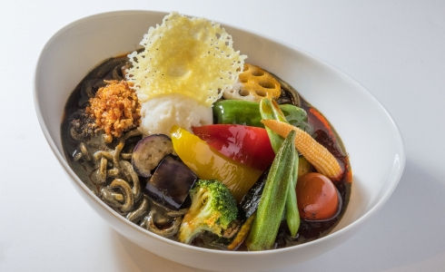 汁なし黒胡麻麻辣野菜担々麺